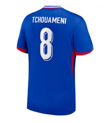 Lacne Muži Futbalové dres Francúzsko Aurelien Tchouameni #8 ME 2024 Krátky Rukáv - Domáci